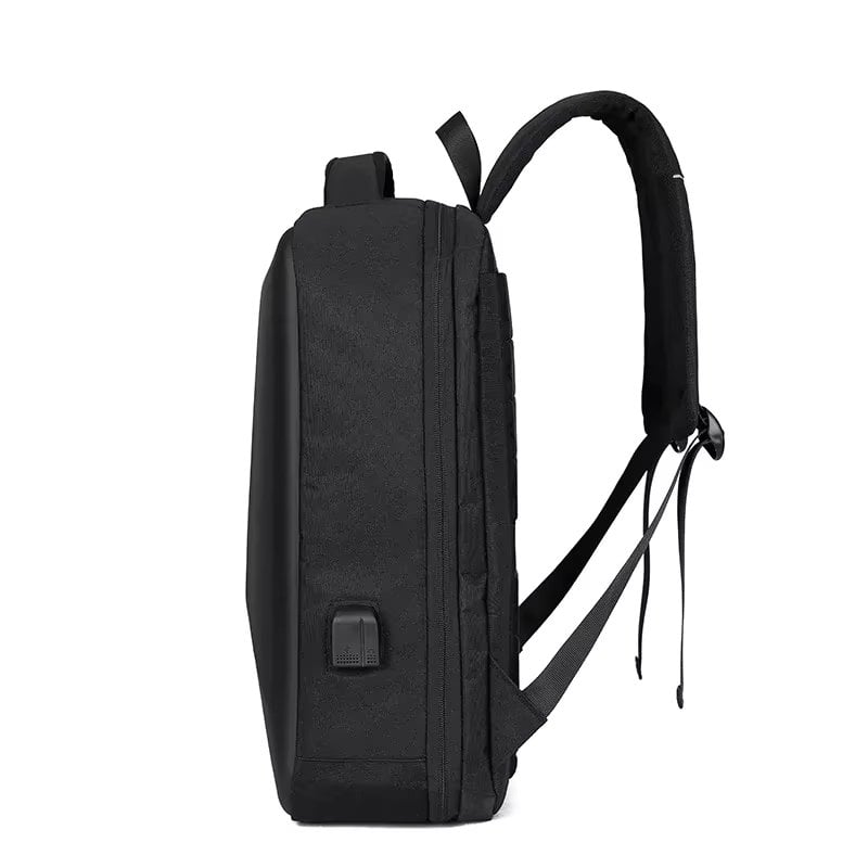 Rucsac unisex, Lorcan GT3748, port USB, Negru - 2 | YEO