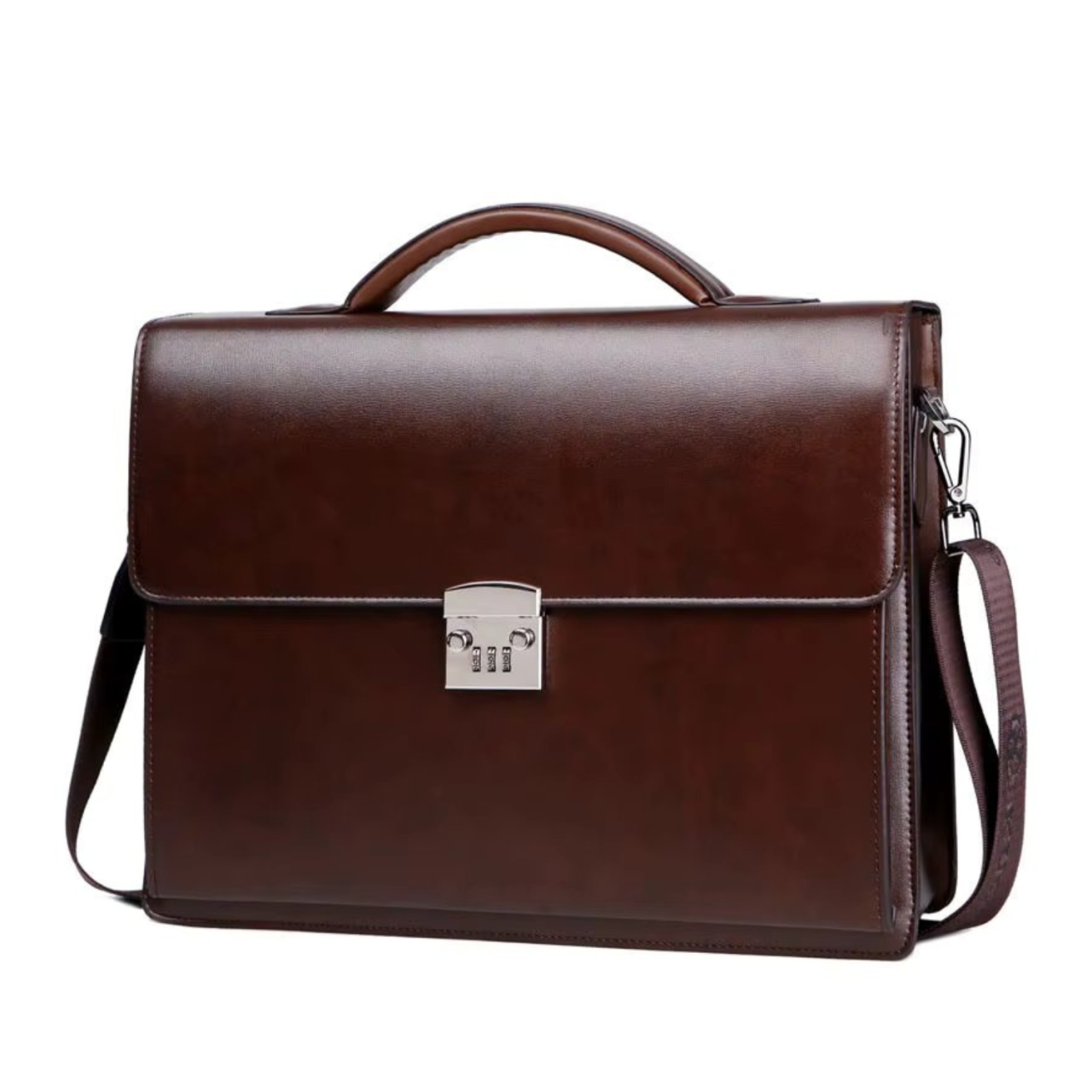Servieta unisex, Iselind GT3469, piele naturala, Maro