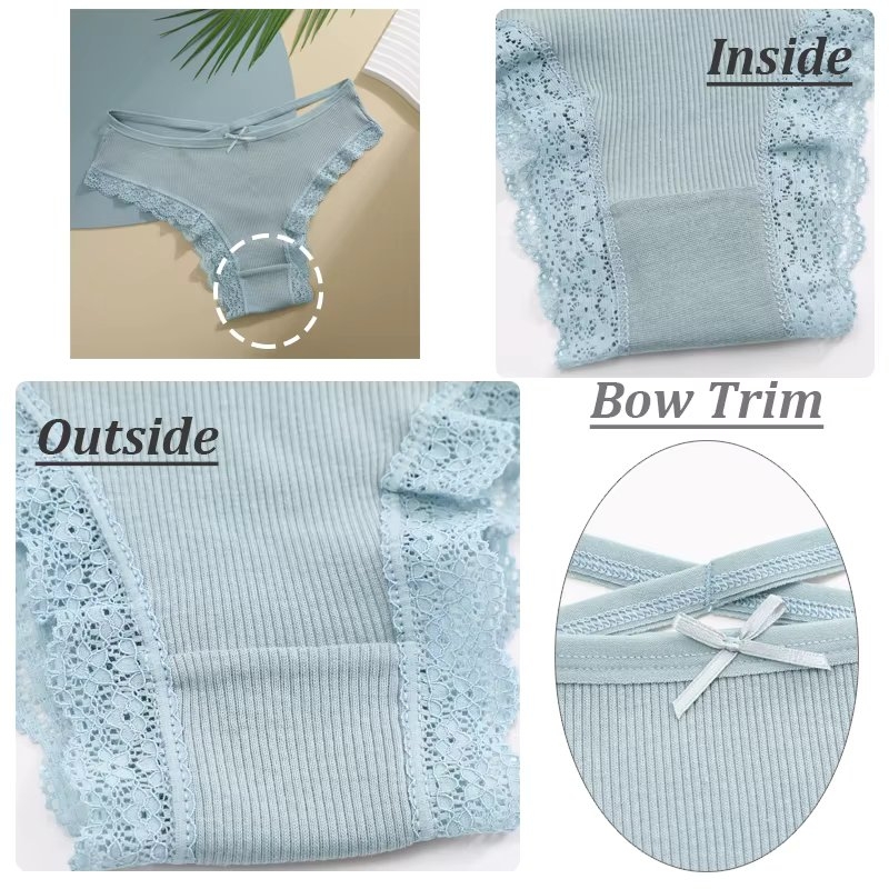 Set 3 perechi de chiloti pentru dama, CH100, Multicolor - 2 | YEO