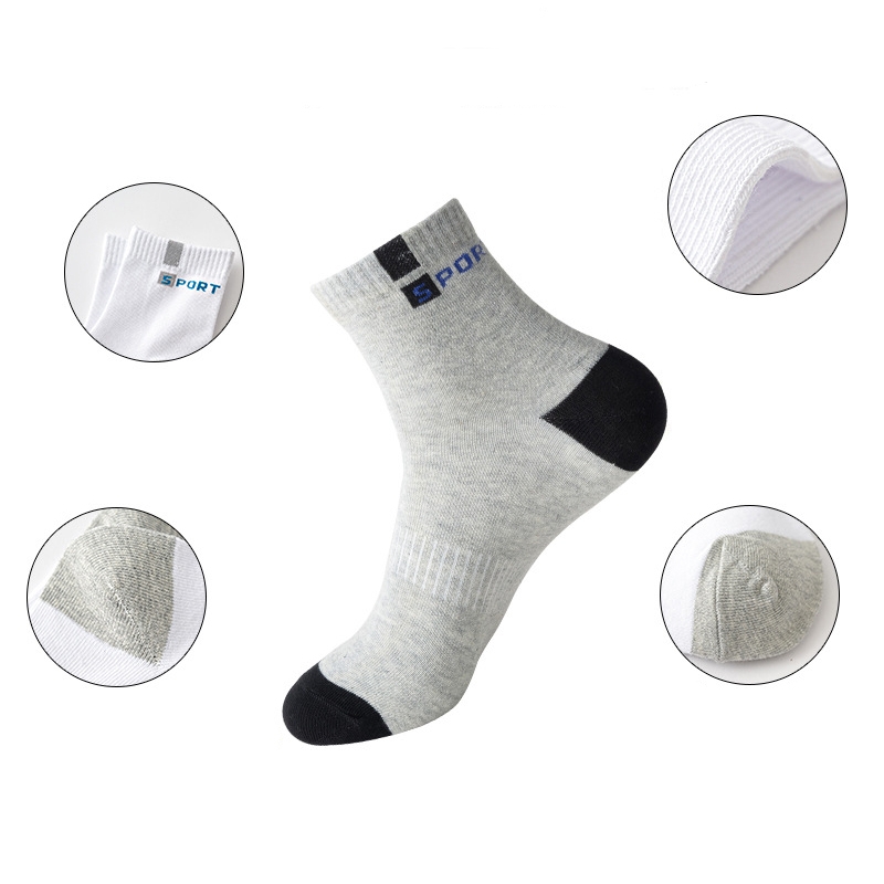 Set 5 perechi de sosete pentru barbati, SS226, alb, marime universala (39-43)