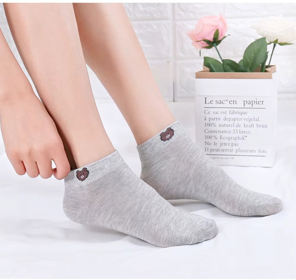 Set 5 perechi de sosete pentru dama, SS126, Negru, marime universala (35-39) - 2 | YEO