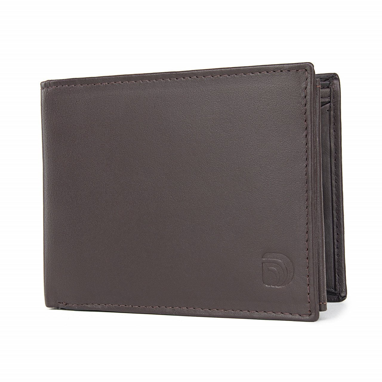 Set cadou pentru barbati, Portofel + Curea, piele naturala, model elegant, Maro, SET12