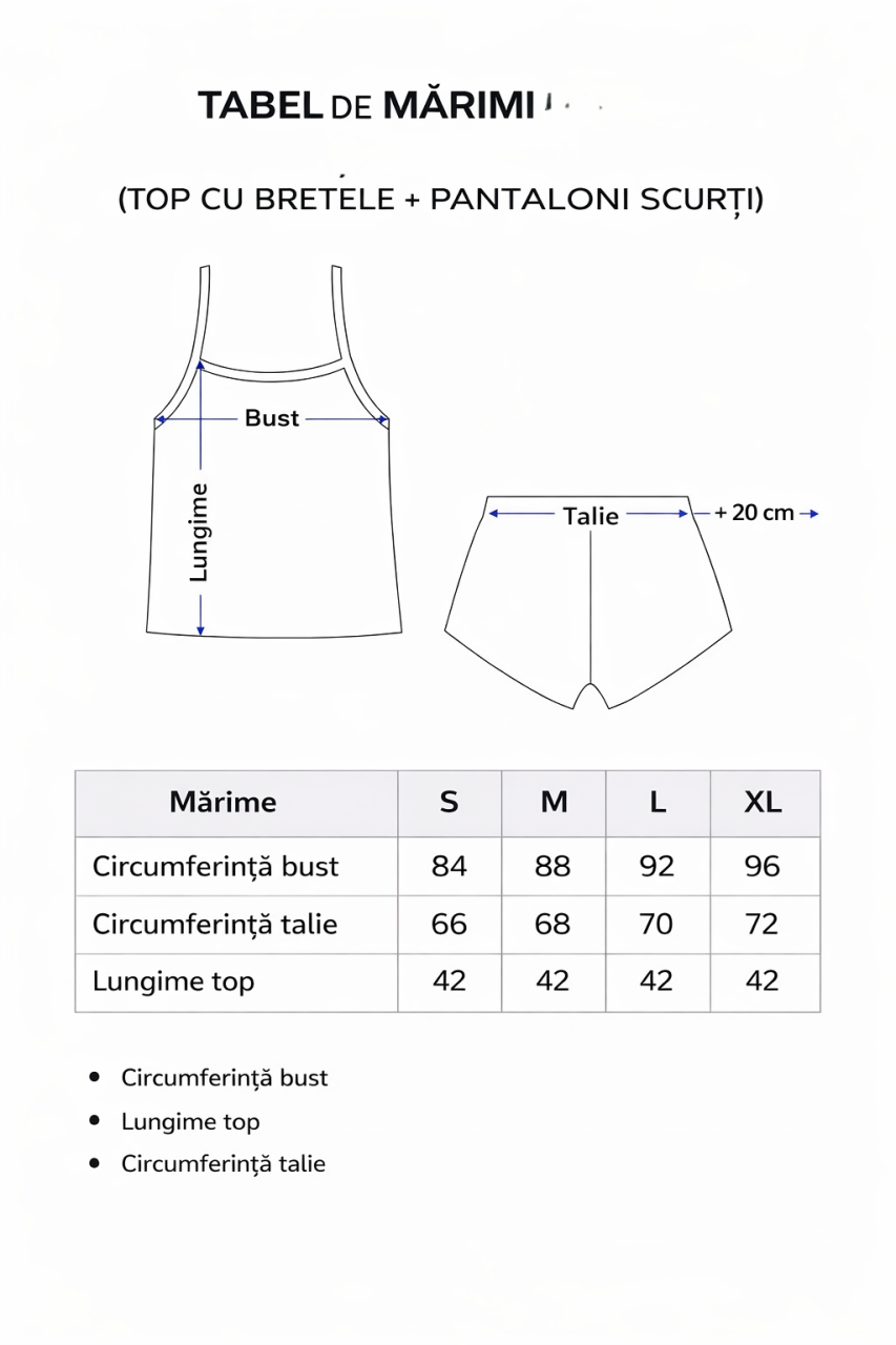 Set pijama dama din doua piese, cu bretele si pantaloni scurti – 2300744, Negru - imagine 5