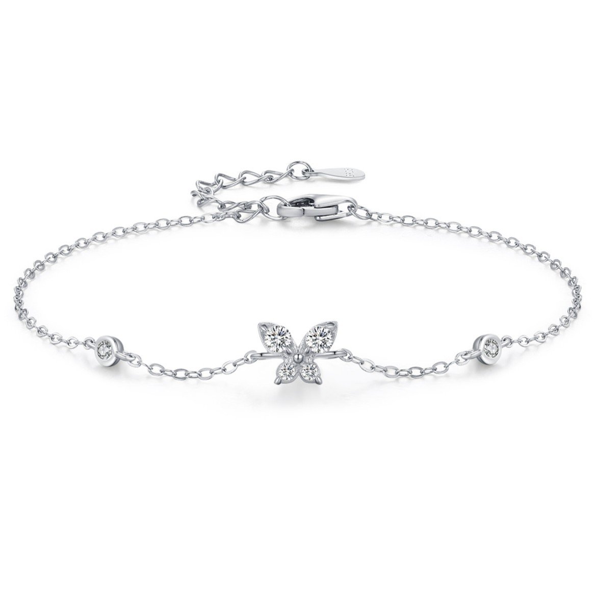 Bratara din argint 925 pentru dama, JW1820, model fluturi, placata cu rodiu