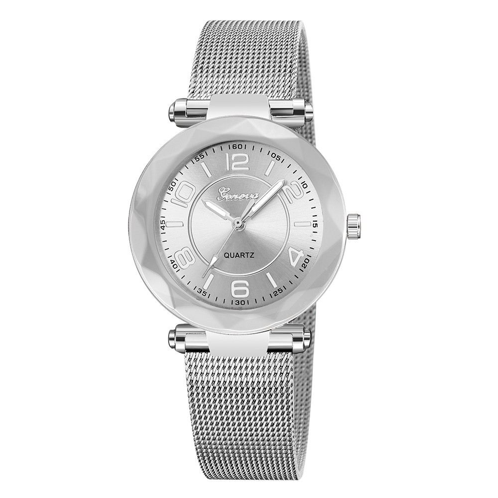 Ceas Dama elegant Geneva, bratara metalica, CS813, argintiu