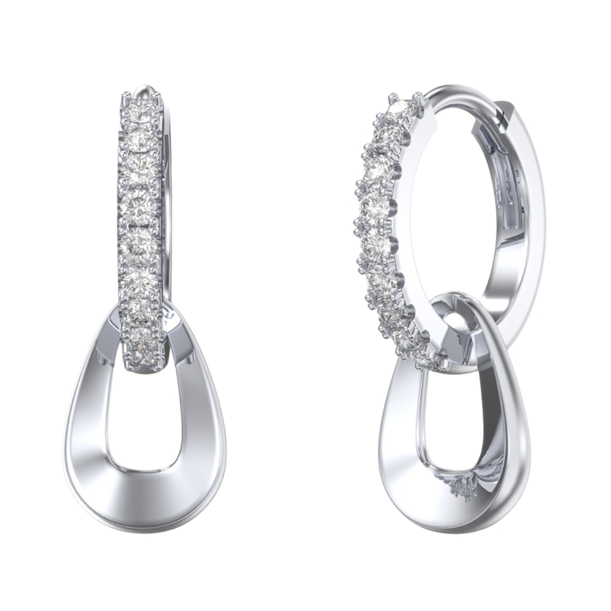 Cercei rotunzi argint 925, JW1800, model elegant, placati cu rodiu