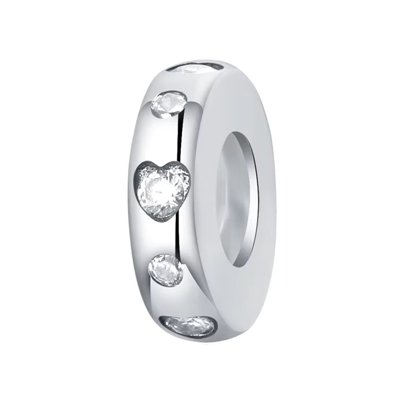 Charm/talisman argint 925, JW1653, model simplu, placat cu rodiu