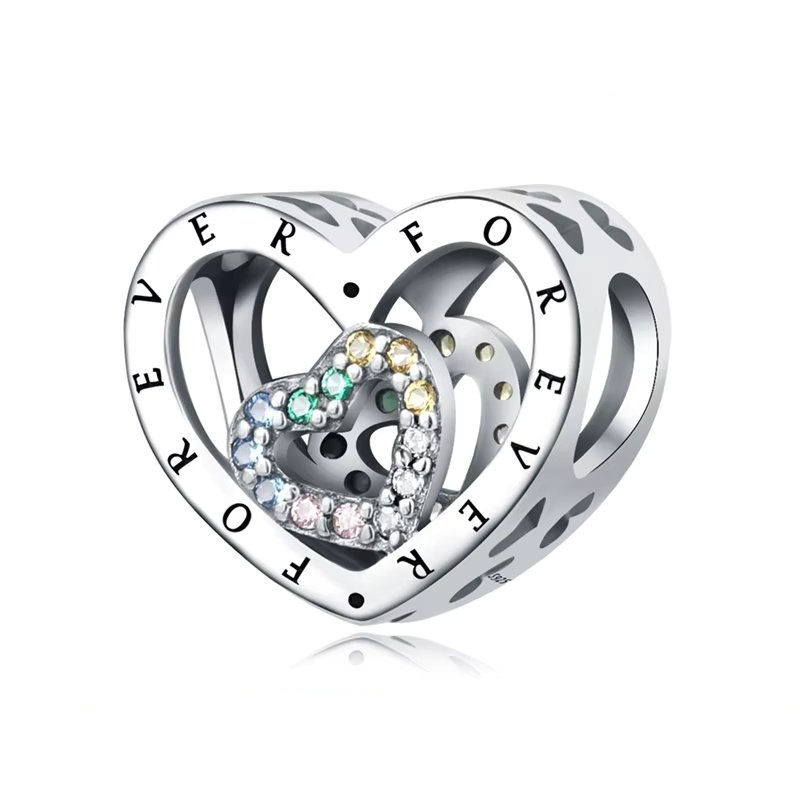 Charm/talisman argint 925, JW1654, model forever, placat cu rodiu