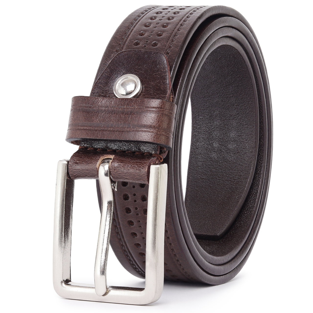 Curea pentru barbati C-183, piele naturala, Maro