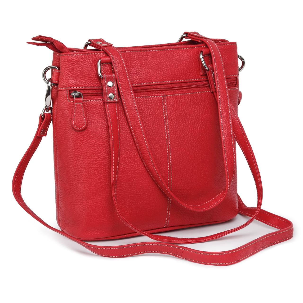 Geanta de dama, Anne GT3852, piele naturala, Rosu - imagine 5