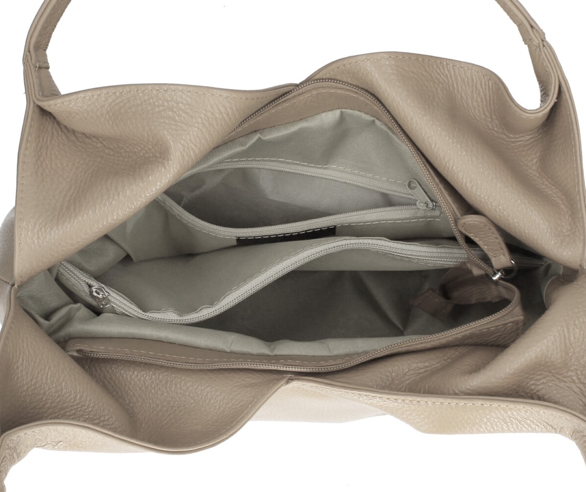 Geanta de dama, Camille GT3778, piele naturala, Taupe - 3 | YEO
