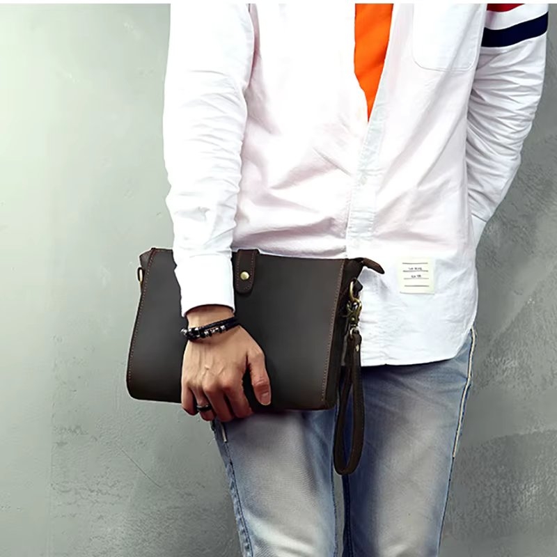 Geanta pentru barbati, Lucianor GT3268, piele naturala, Maro - 2 | YEO