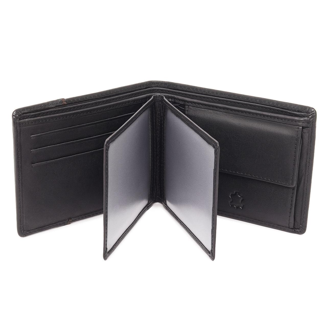 Portofel barbati Ronno, Vlad PT1446, piele naturala, Negru - imagine 4