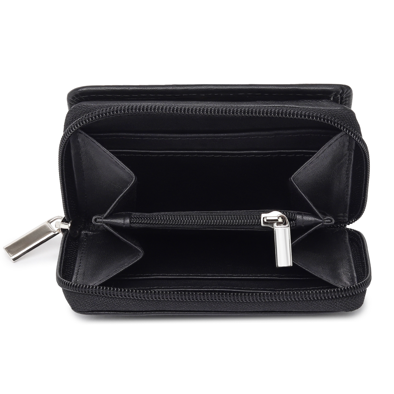 Portofel dama Marquise, Katharine PT1460, piele naturala, Negru - imagine 3