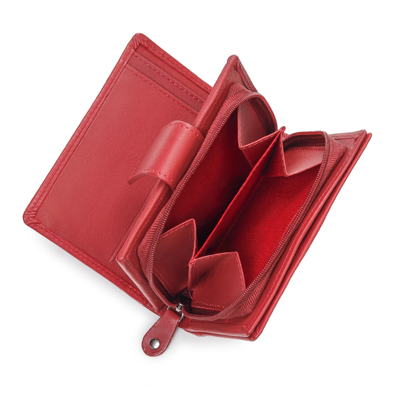 Portofel dama Marquise, Melusine PT1491, piele naturala, Rosu - imagine 3