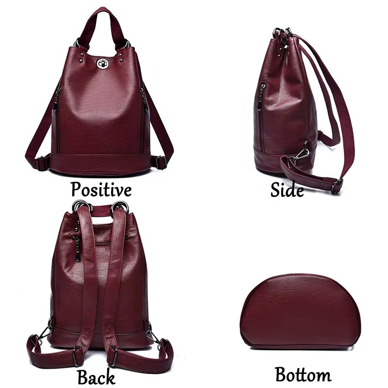 Rucsac dama, Alithia GT3634, Bordo - 4 | YEO