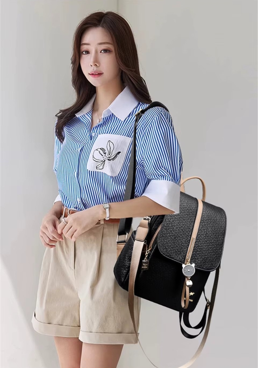Rucsac dama, Iliris GT3604, Negru/Maro - 1 | YEO