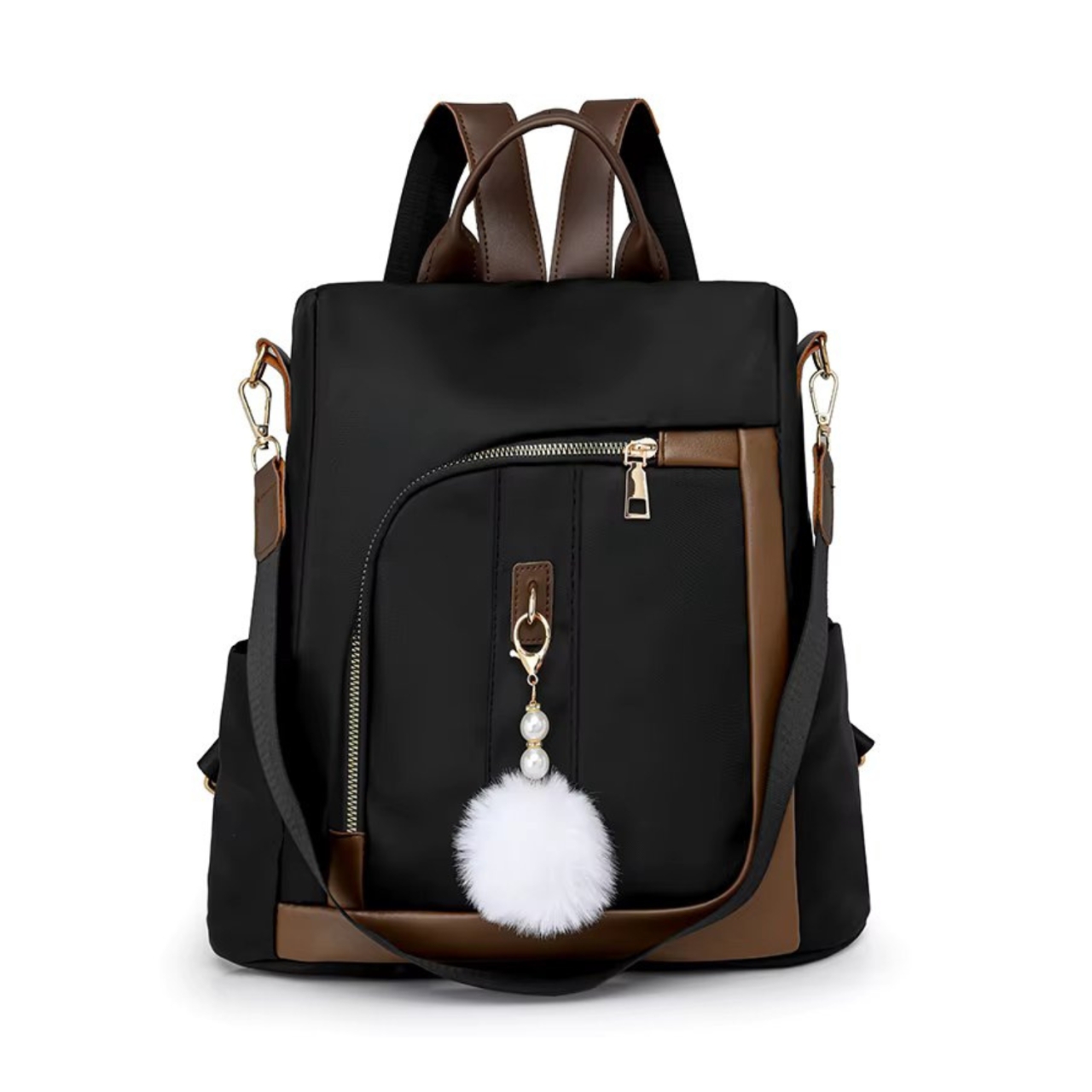 Rucsac dama, Ophelina GT3682, antifurt, Negru