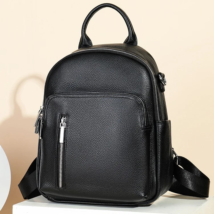 Rucsac de dama, Arianwen GT2737, piele naturala, Negru - 3 | YEO