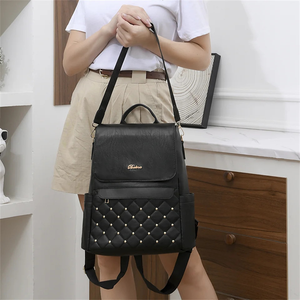 Rucsac de dama, Elanor GT2636, antifurt, Negru - 1 | YEO