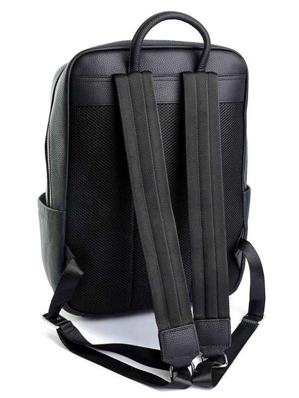 Rucsac pentru barbati, 23131, piele naturala, Negru - imagine 2