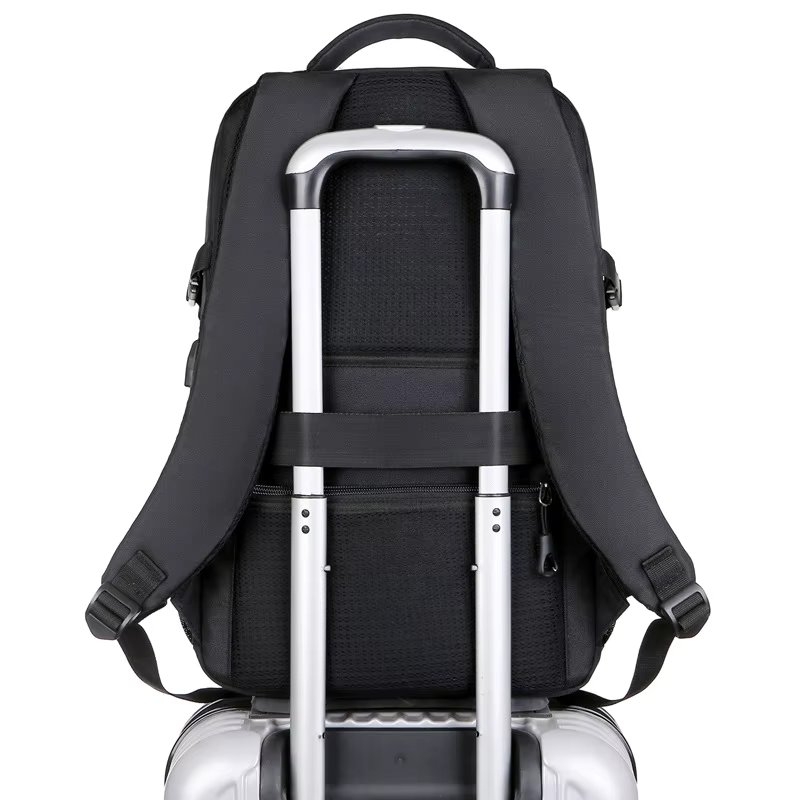Rucsac unisex, Zerian GT3745, port USB, Negru - 4 | YEO