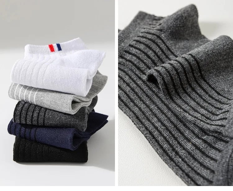 Set 5 perechi de sosete pentru barbati, SS218, gri, marime universala (39-42)