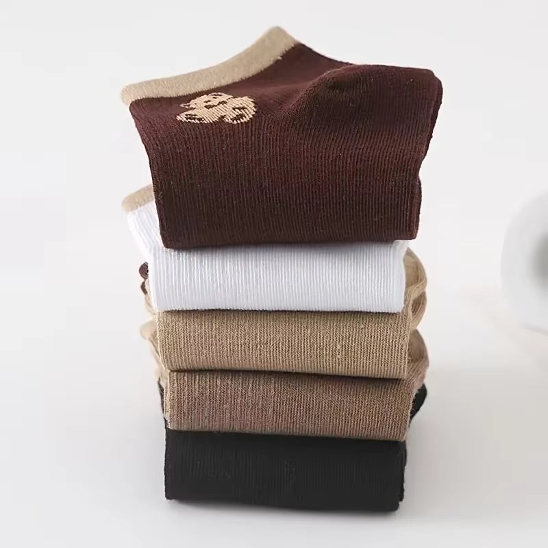 Set 5 perechi de sosete pentru dama, SS071, Multicolor, marime universala (35-39) - 2 | YEO