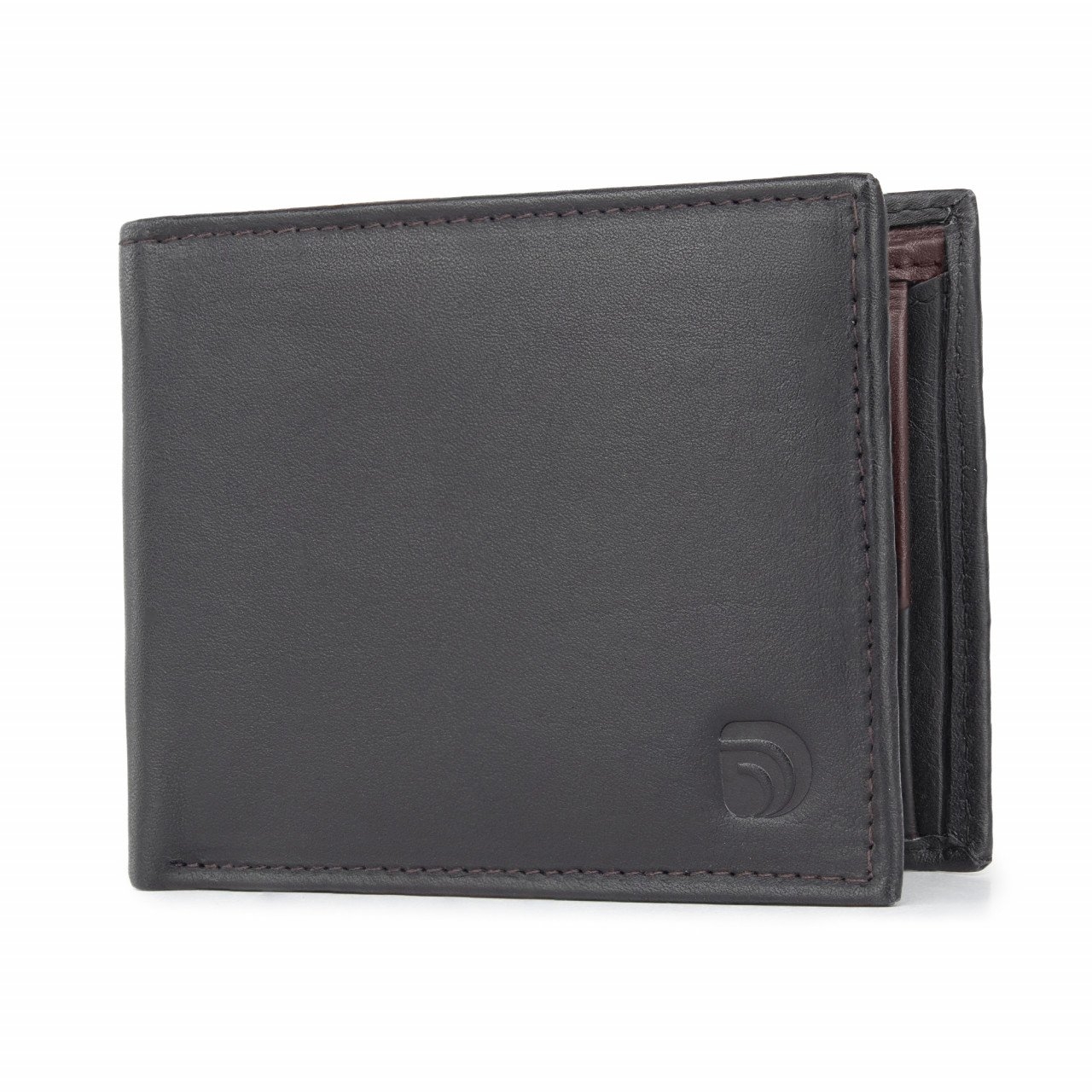 Set cadou pentru barbati, Portofel + Curea, piele naturala, model elegant, Negru, SET13