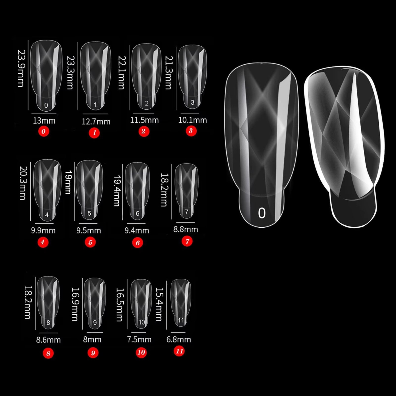 Tipsuri reutilizabile Marquise, TIPS16, Natural, 120 buc