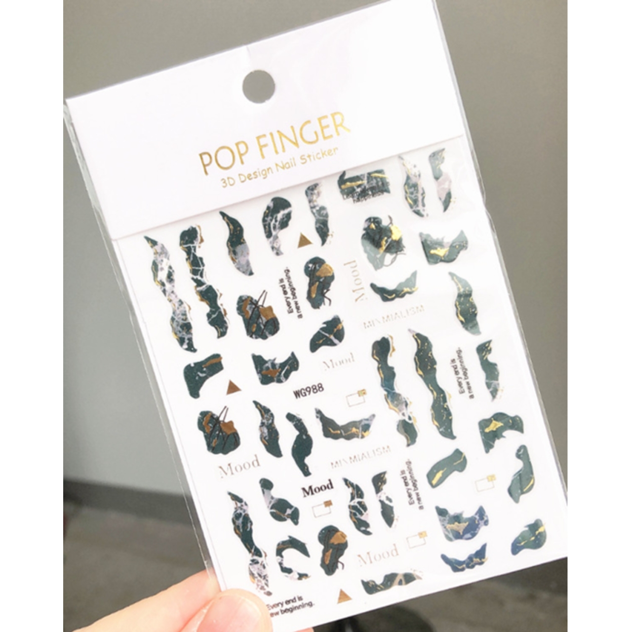 Abtibilduri unghii Marquise, STICKER130, Gri