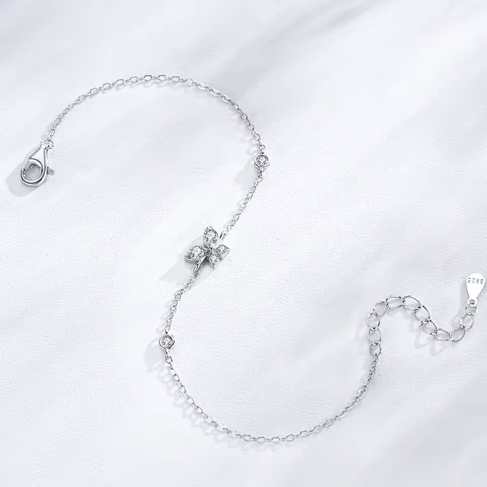 Bratara din argint 925 pentru dama, JW1820, model fluturi, placata cu rodiu