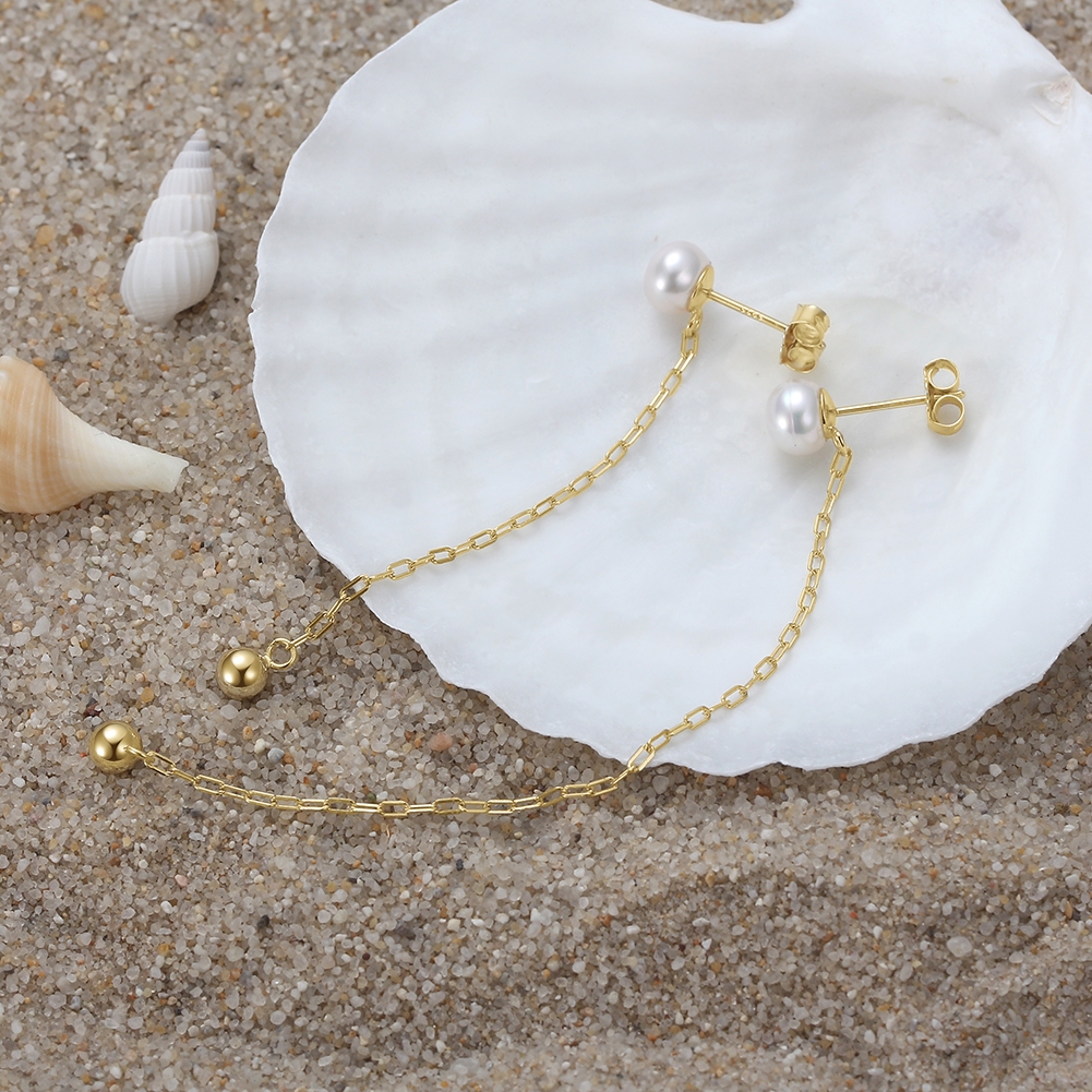 Cercei lungi argint 925, JW1733, model neregulat, placati cu aur