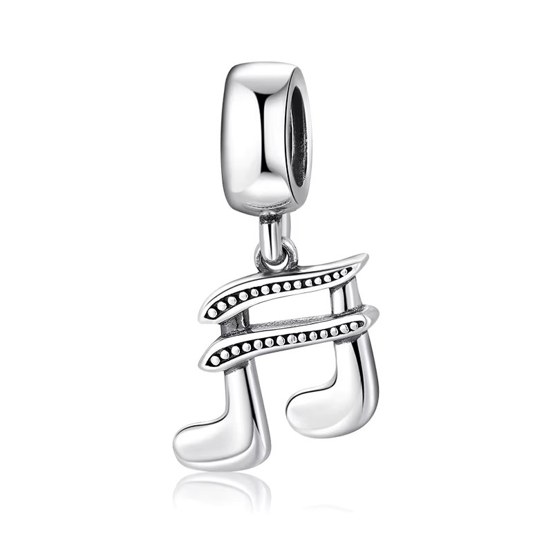 Charm/talisman argint 925, JW1634, model nota muzicala, placat cu rodiu