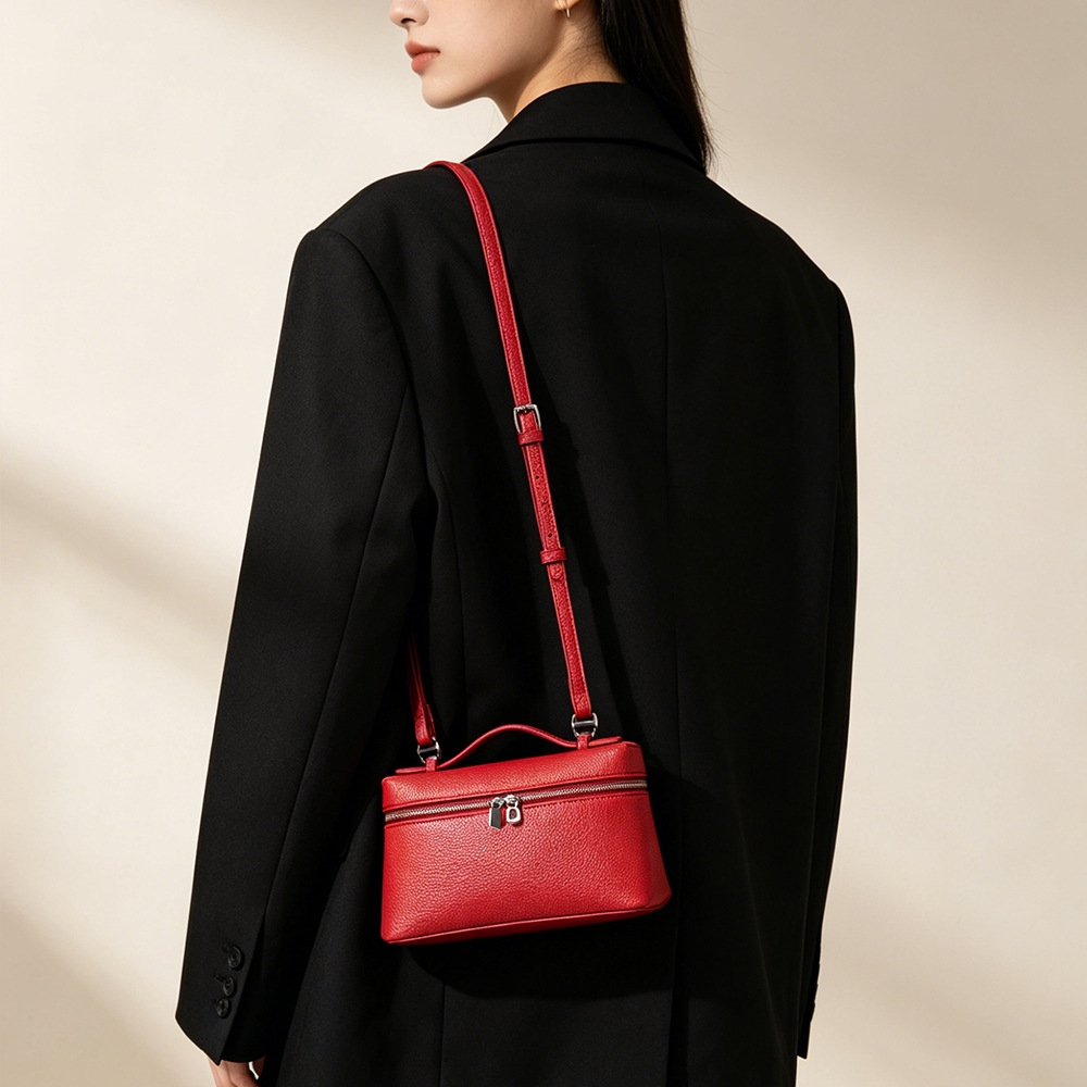 Geanta dama Deliora GT3918, piele naturala, Bordo — imaginea 2