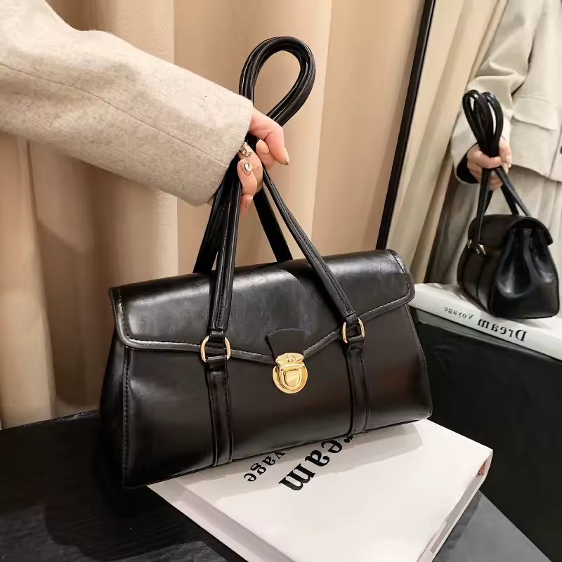 Geanta dama vintage Solena GT4005, Neagra — imaginea 4