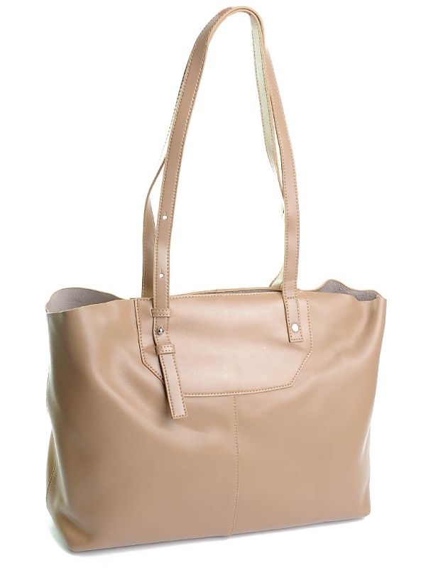 Geanta de dama, 7725, piele naturala, Crem