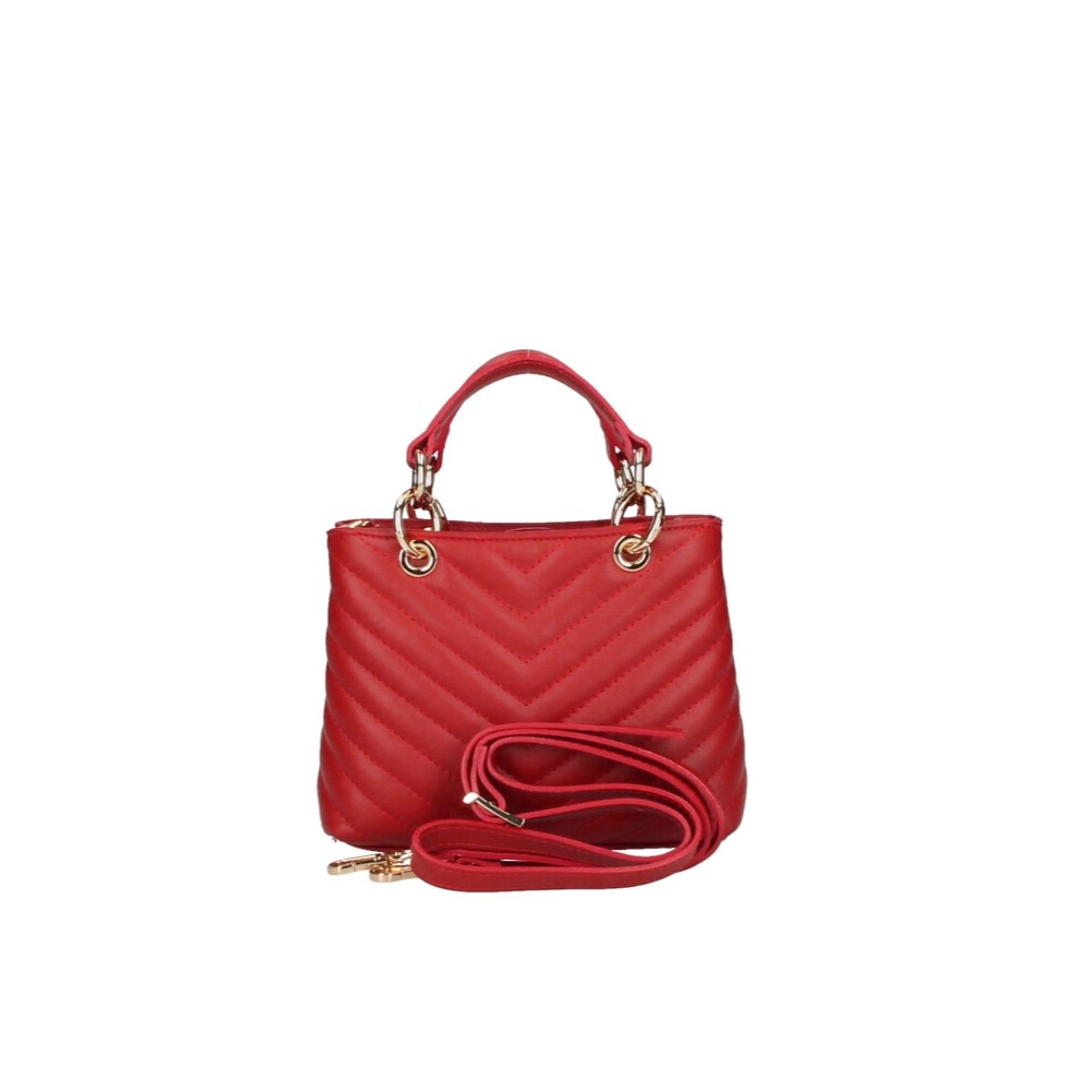 Geanta de dama, Ellvira GT3784, piele naturala, Rosu - 1 | YEO