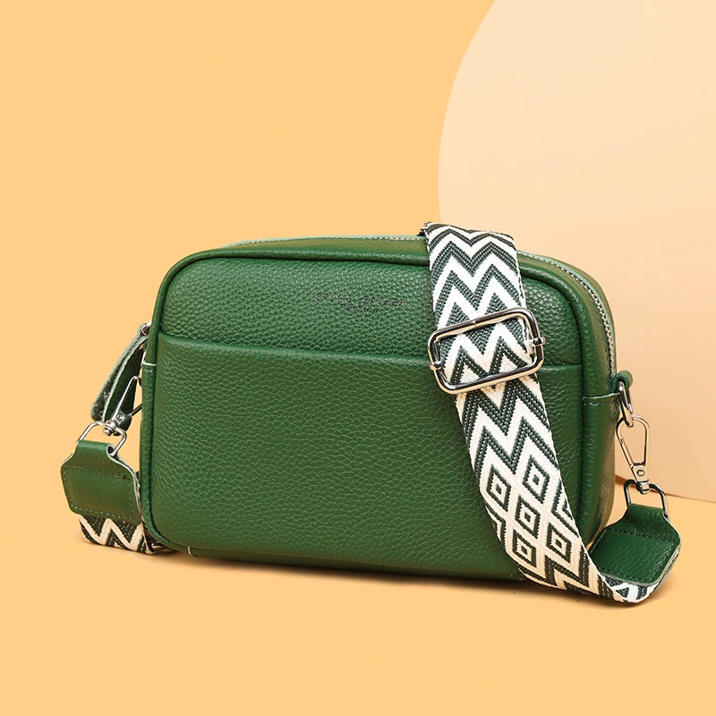 Geanta de dama, Leocadia GT2766, piele naturala, Verde