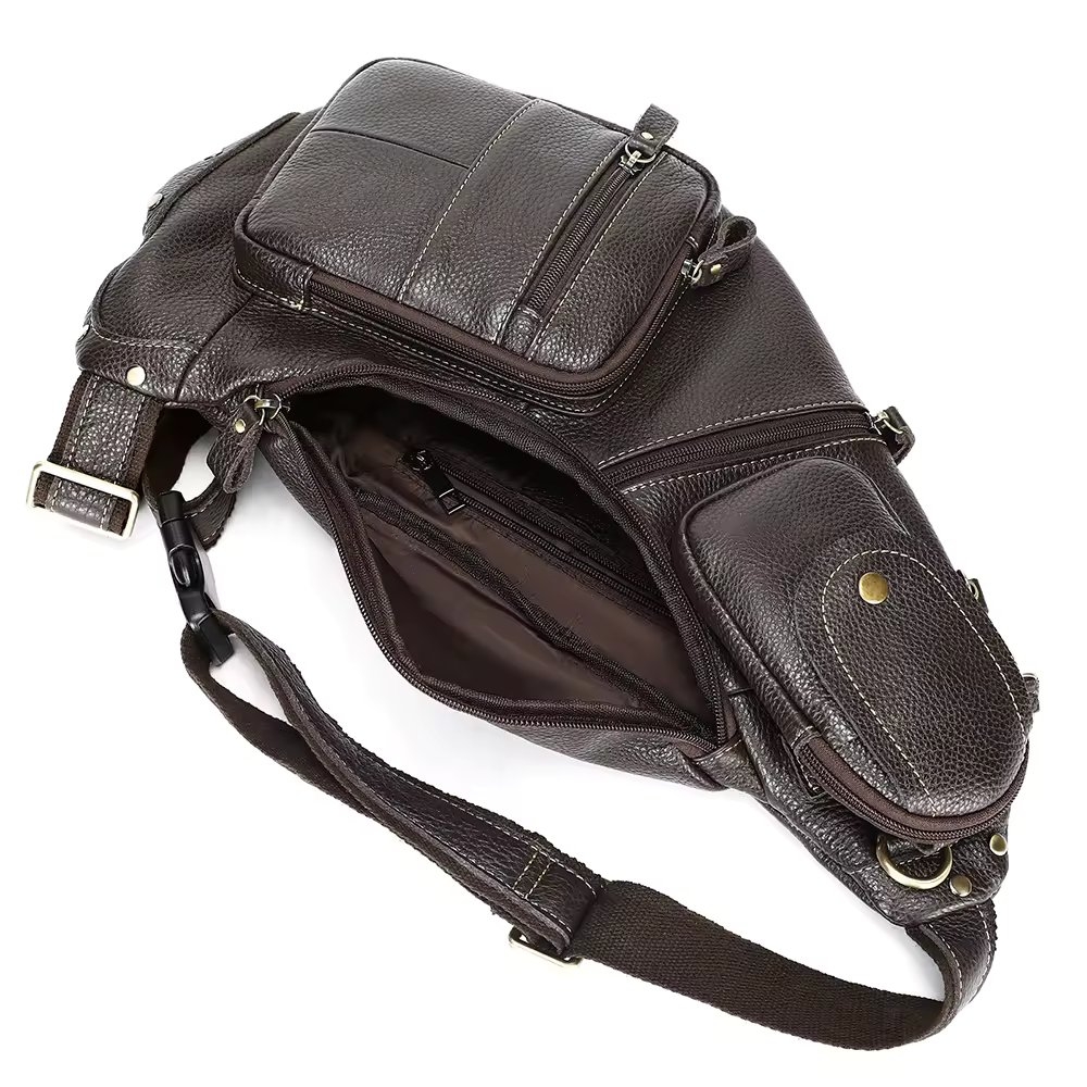 Geanta pentru barbati, Thorian GT3307, piele naturala, Negru - 2 | YEO