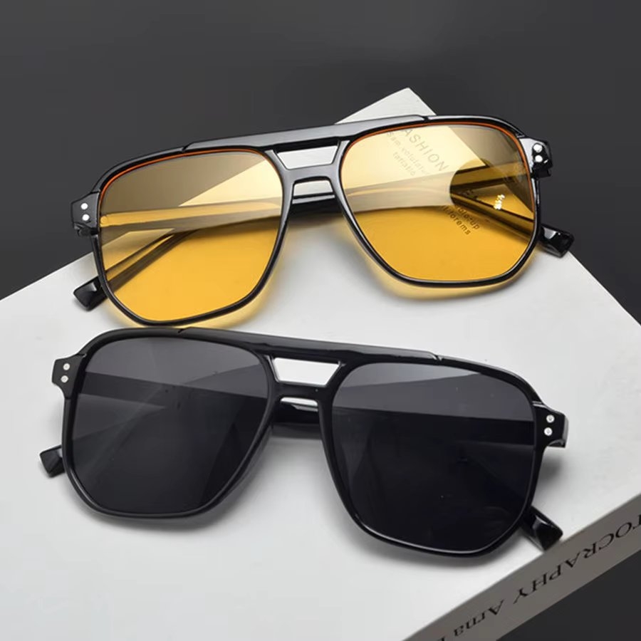 Ochelari de soare pentru femei, SG144, Negru/Galben