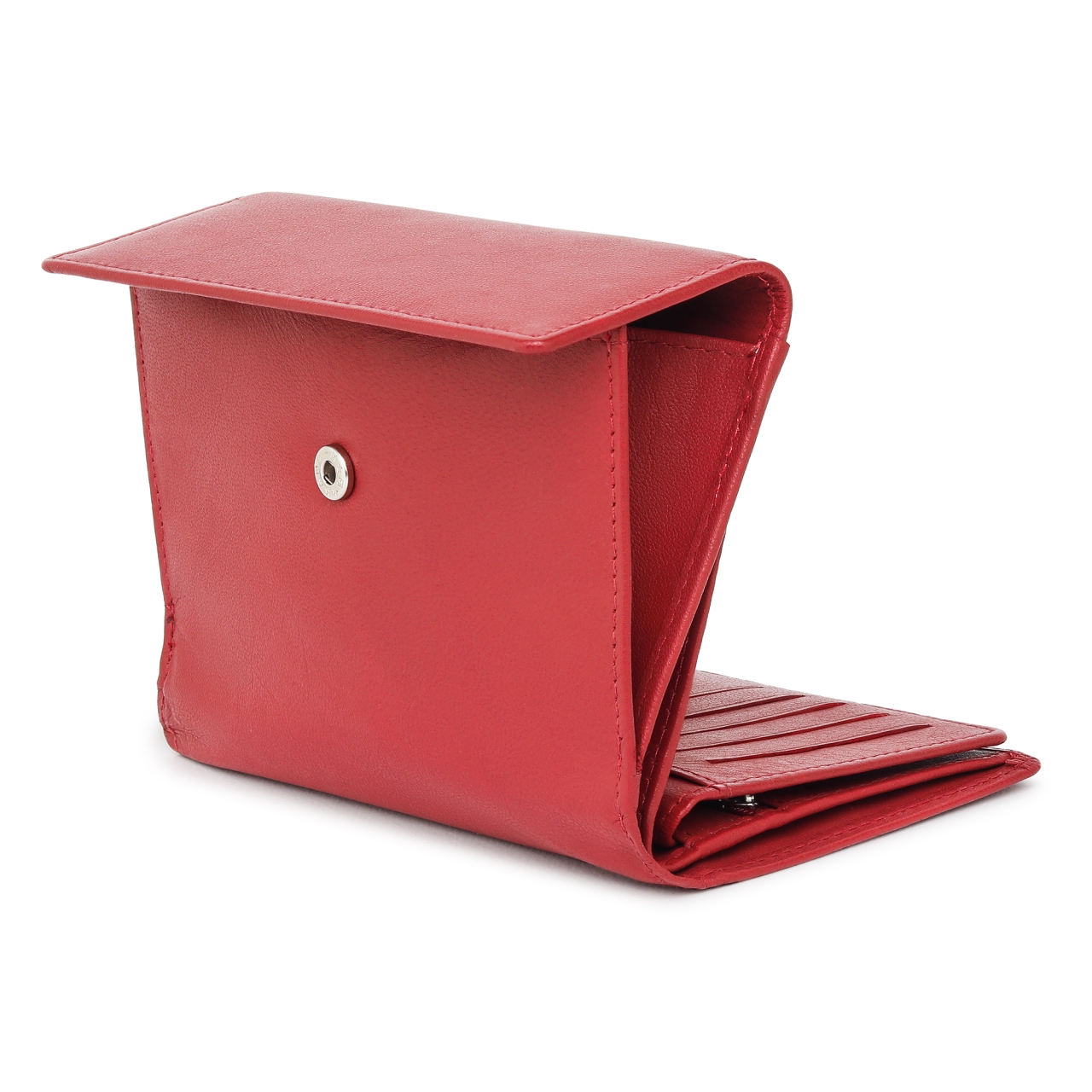 Portofel dama Marquise, Perseida PT1455, piele naturala, Rosu - imagine 3