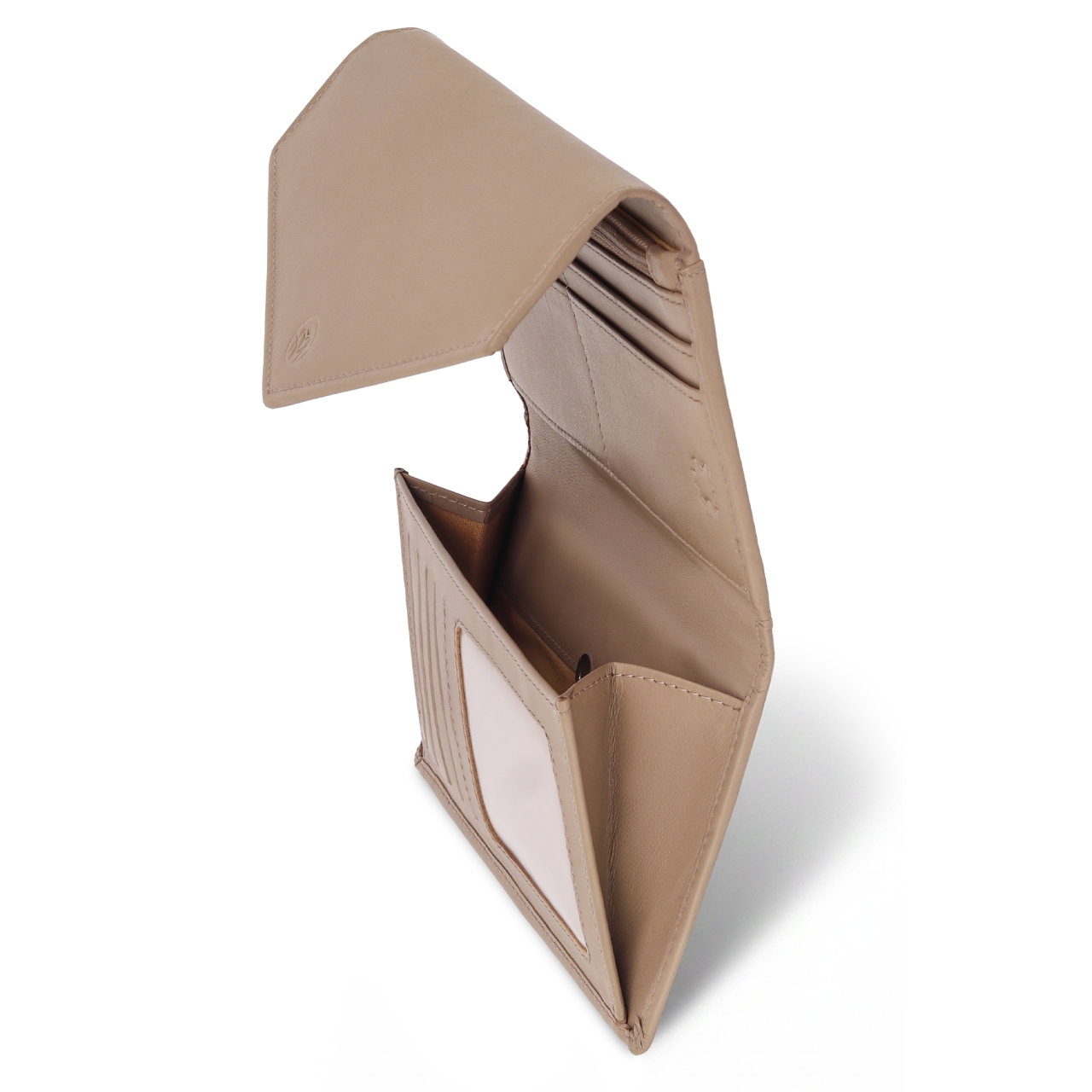 Portofel dama Marquise, Zendaya PT1452, piele naturala, Crem - imagine 3