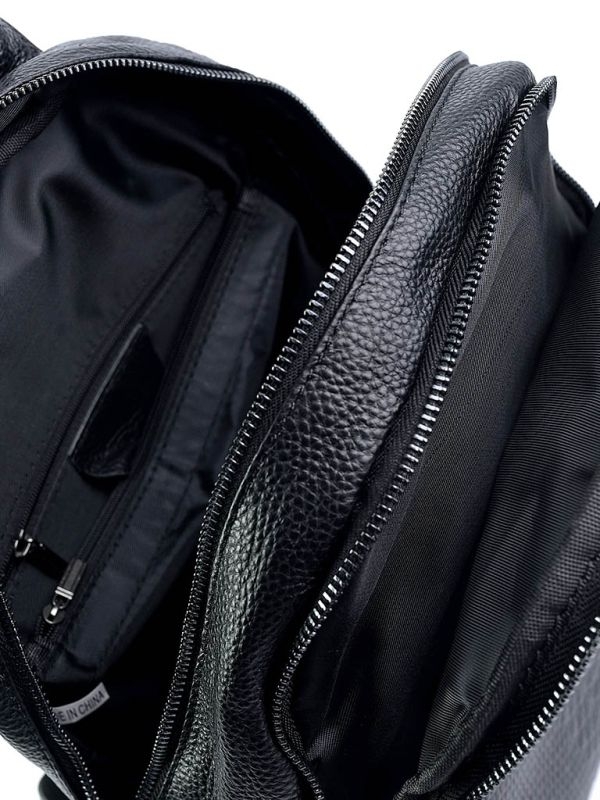 Rucsac dama, 8127, piele naturala, Negru - imagine 3