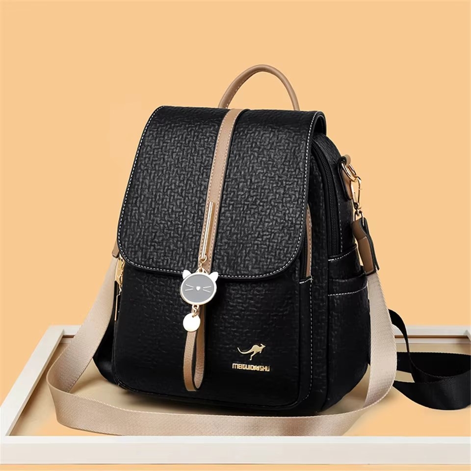 Rucsac dama, Iliris GT3604, Negru/Maro - 2 | YEO