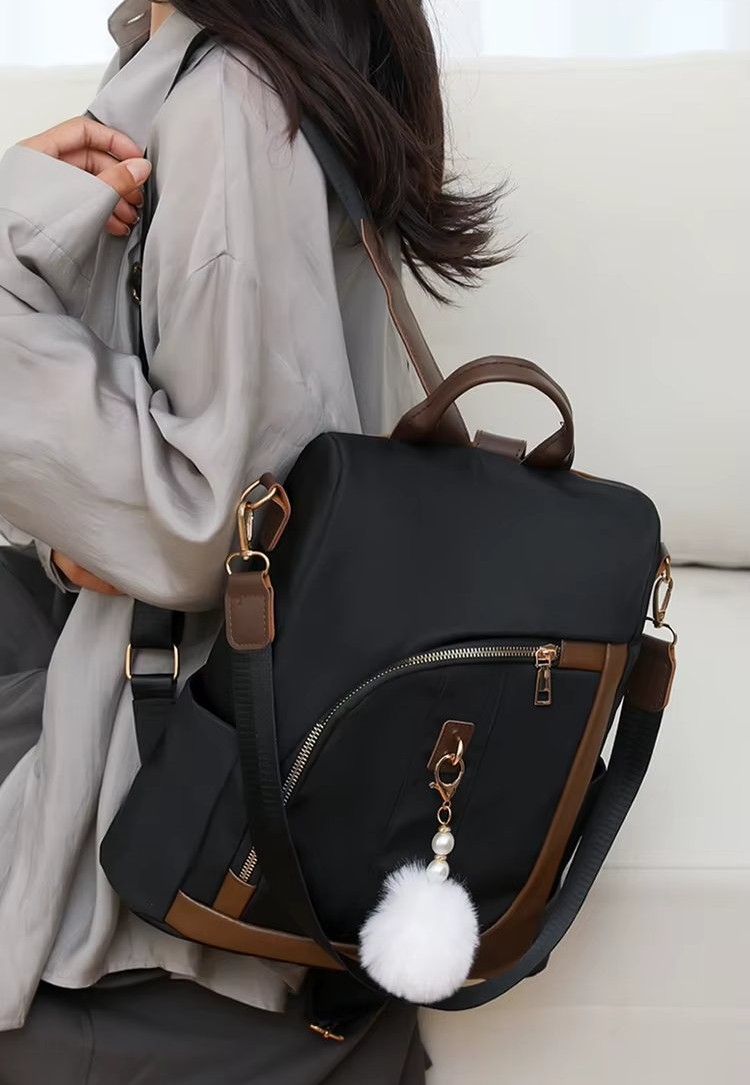 Rucsac dama, Ophelina GT3682, antifurt, Negru - 2 | YEO