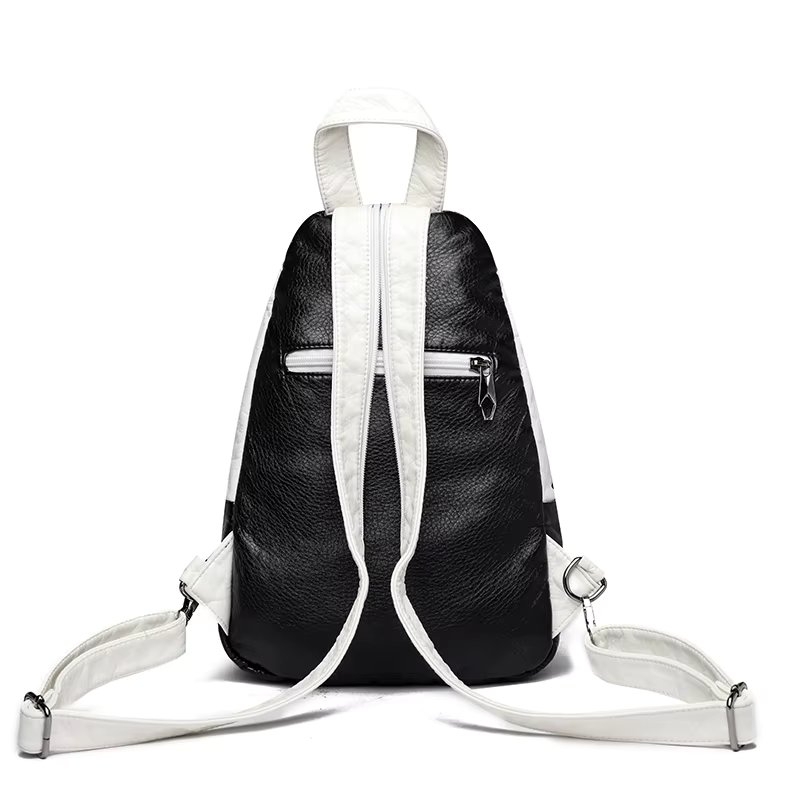 Rucsac dama, Rilena GT3630, Negru/Alb - 4 | YEO
