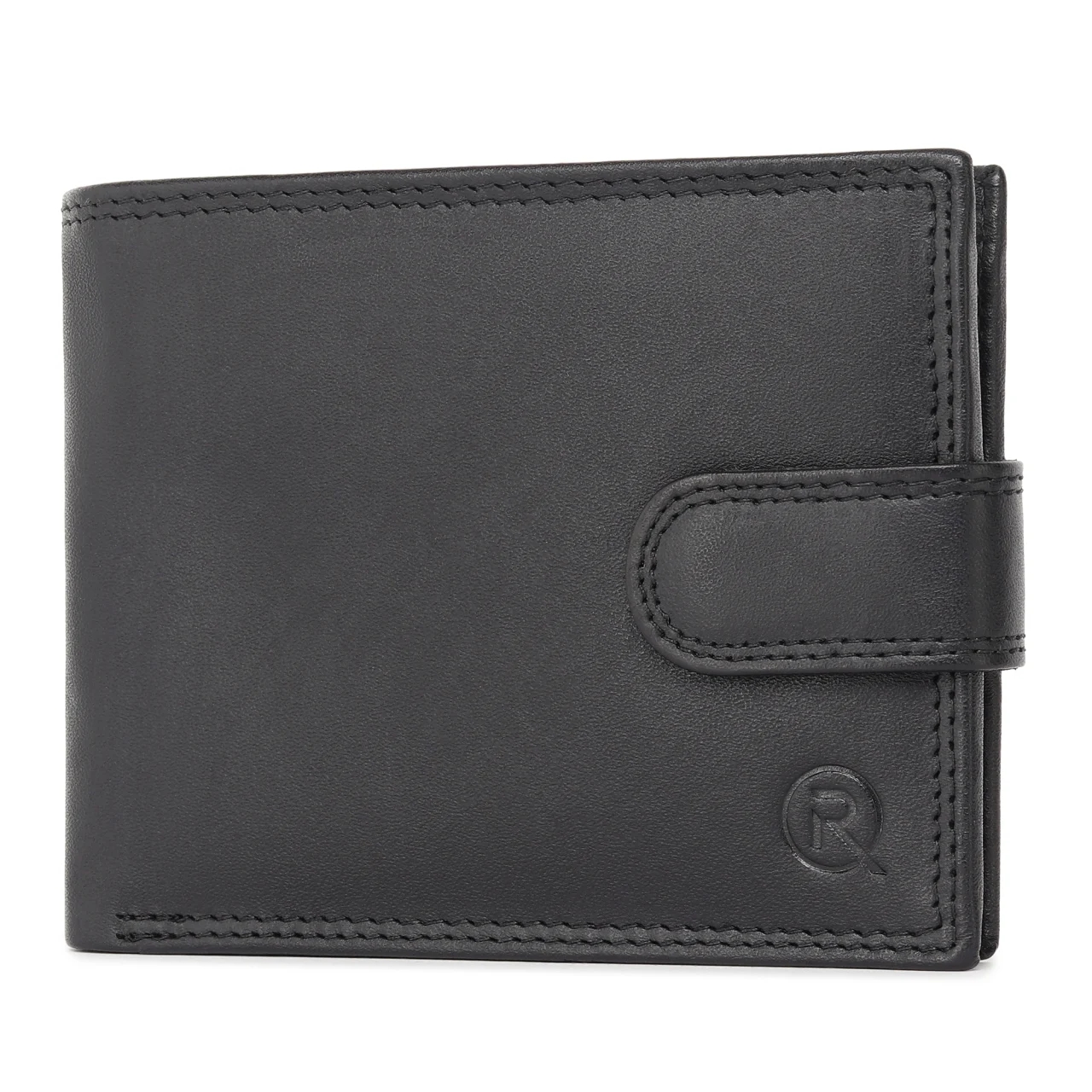 Set cadou pentru barbati, Portofel + Curea, piele naturala, model elegant, SET40, Negru