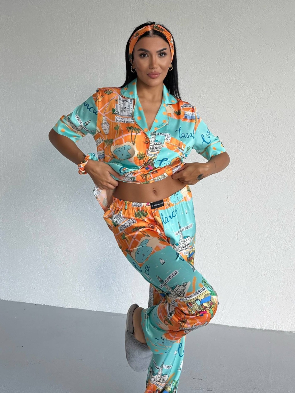 Set pijama dama din doua piese, cu nasturi – 2500375, Casablanca Breeze - imagine 5