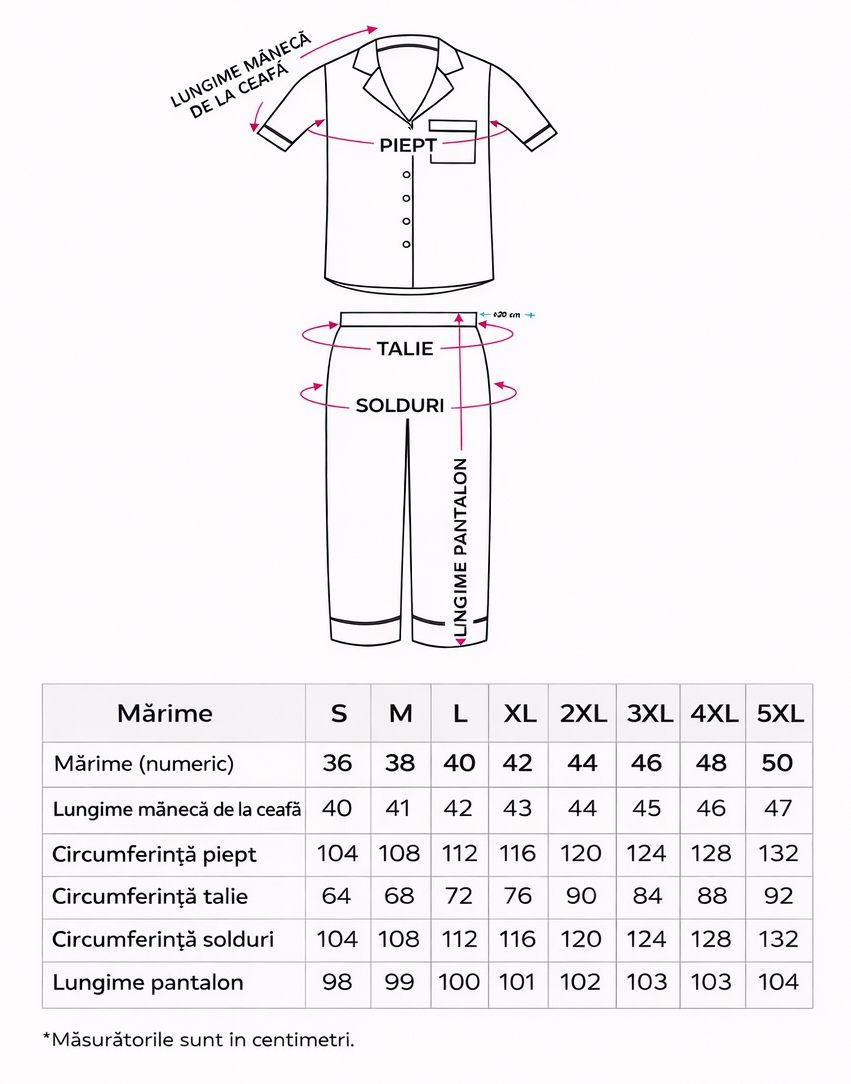 Set pijama dama din doua piese, cu nasturi – 2500379, Mushroom Garden - imagine 7
